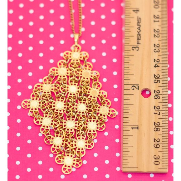 Vintage Victorian Diamond Flower Bud Necklace by Sarah Coventry 20 inch - P14 - Picture 3 of 3